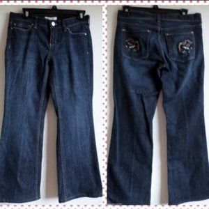 White House Black Market Flare Jeans NOIR 2S 30x27